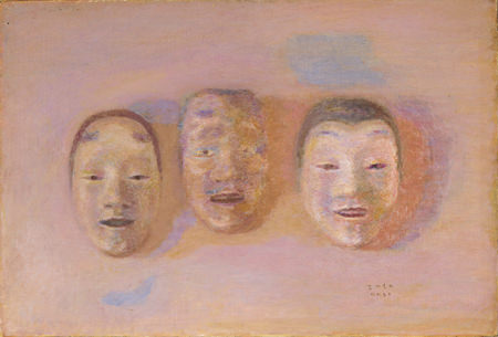 坂本繁二郎「能面」　１９５５年　福岡県立美術館蔵